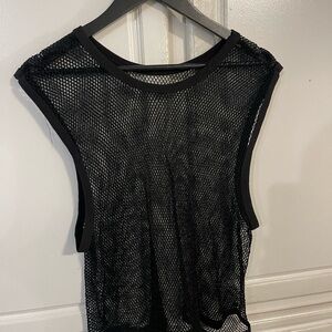 American Vintage Black Mesh Sleeveless Jersey